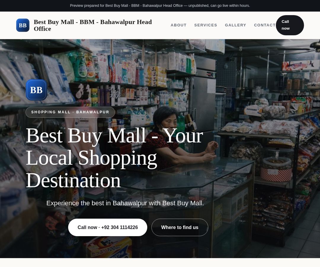 Best Buy Mall - BBM - Bahawalpur Head Office