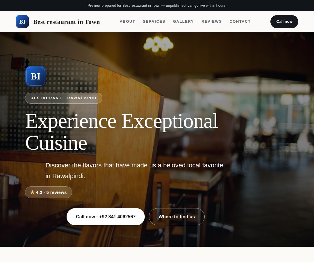 Best restaurant in Town