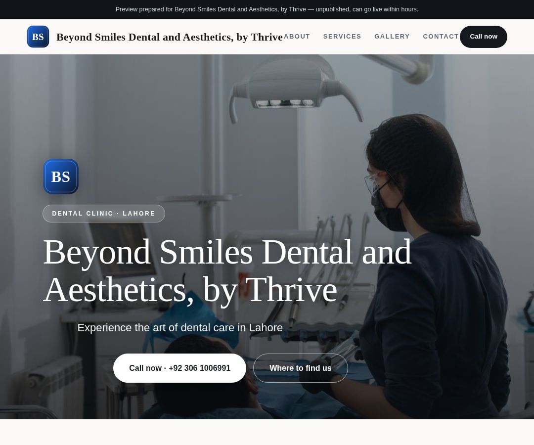 Beyond Smiles Dental and Aesthetics, by Thrive