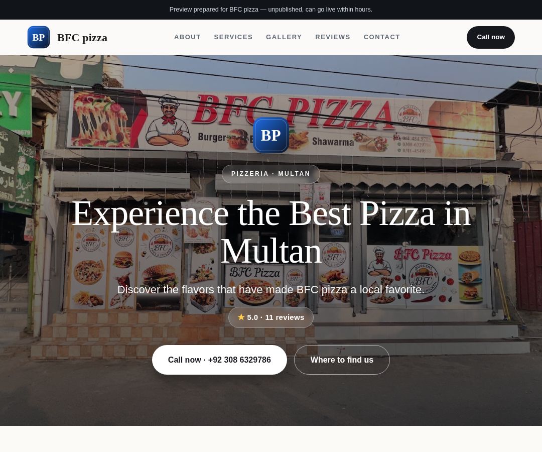BFC pizza