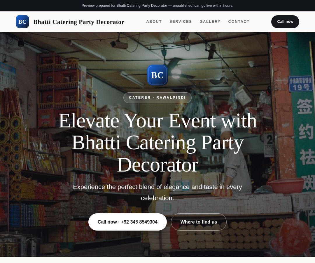 Bhatti Catering Party Decorator