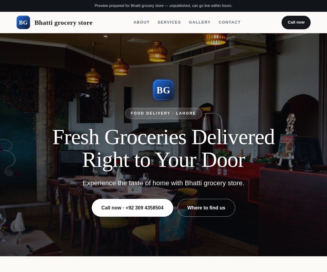 Bhatti grocery store