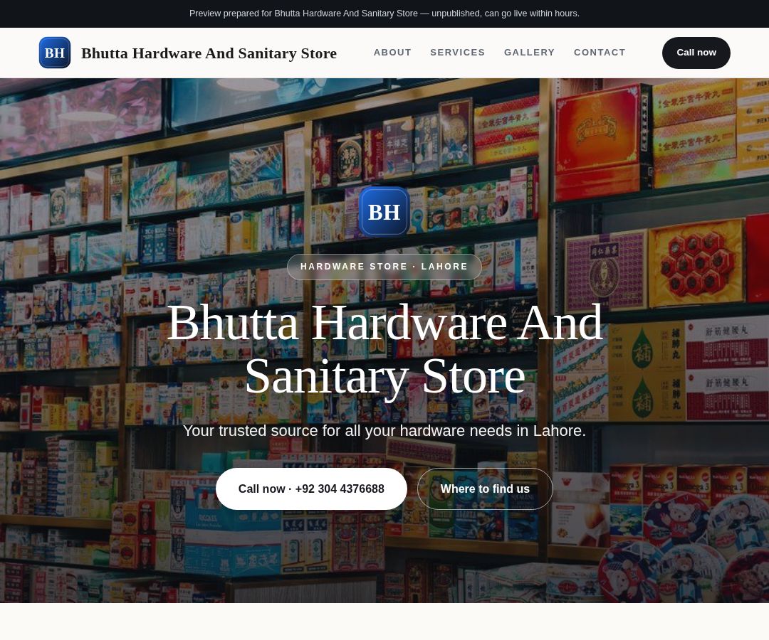 Bhutta Hardware And Sanitary Store