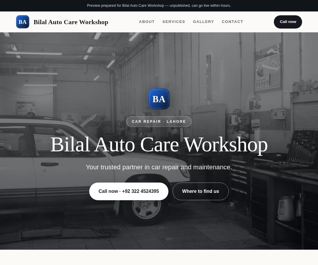 Bilal Auto Care Workshop