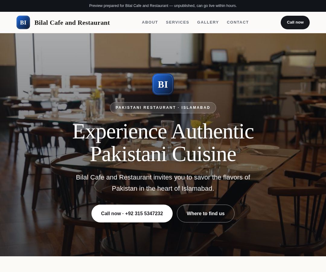 Bilal Cafe and Restaurant