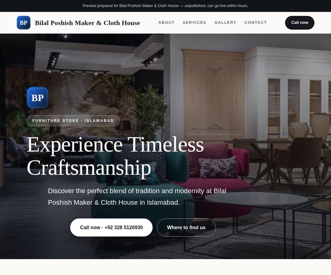 Bilal Poshish Maker & Cloth House