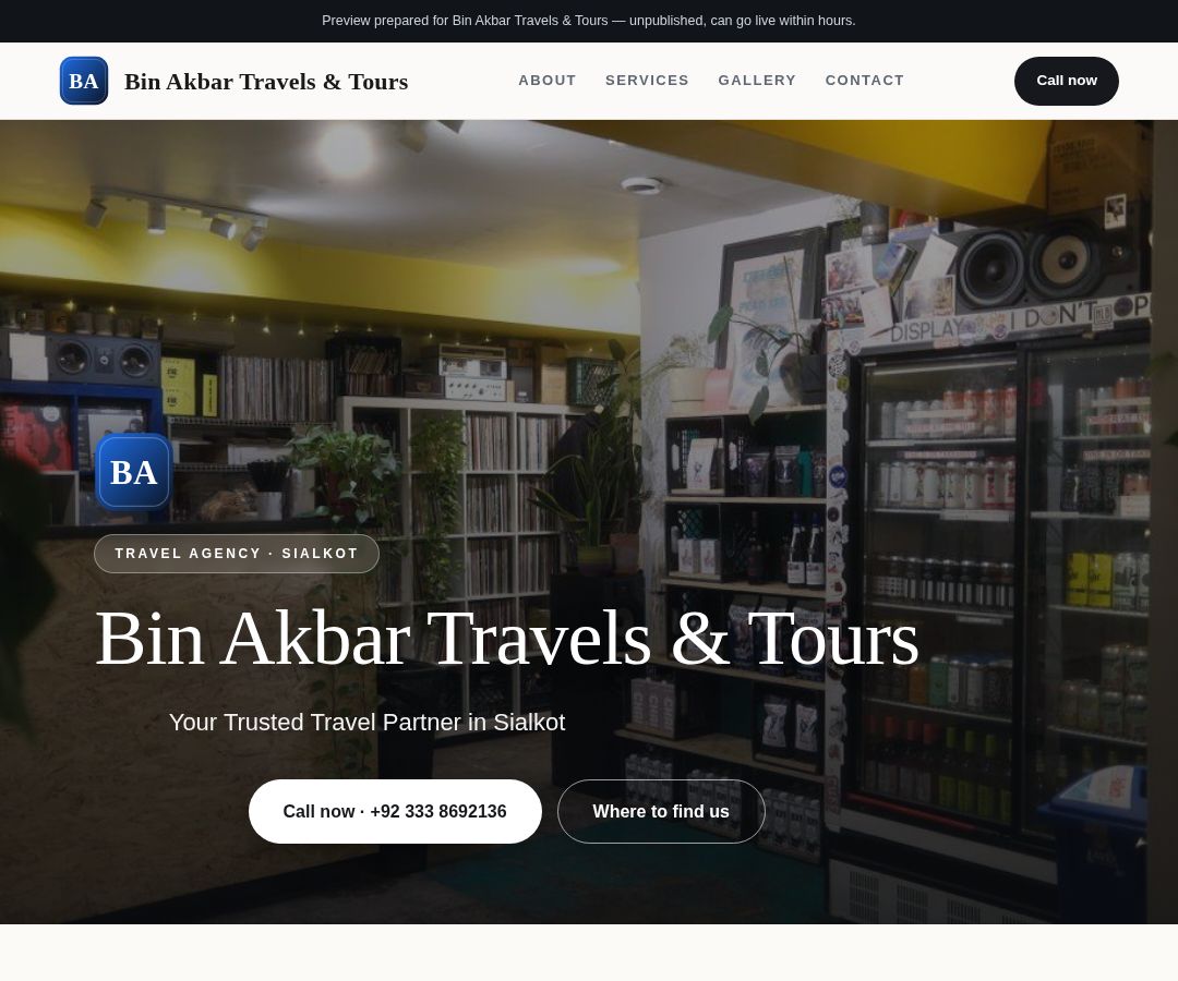 Bin Akbar Travels & Tours