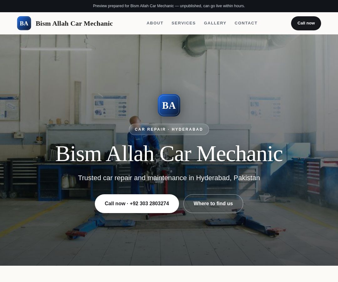 Bism Allah Car Mechanic