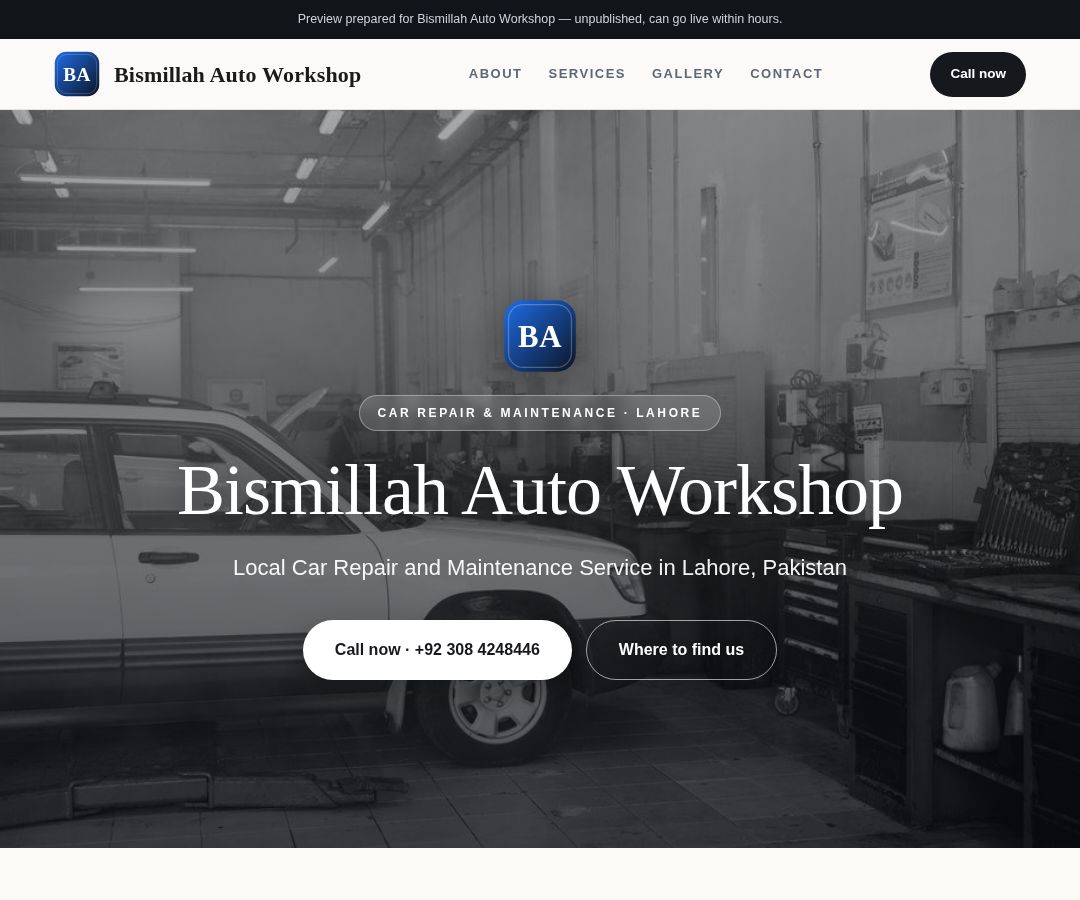 Bismillah Auto Workshop