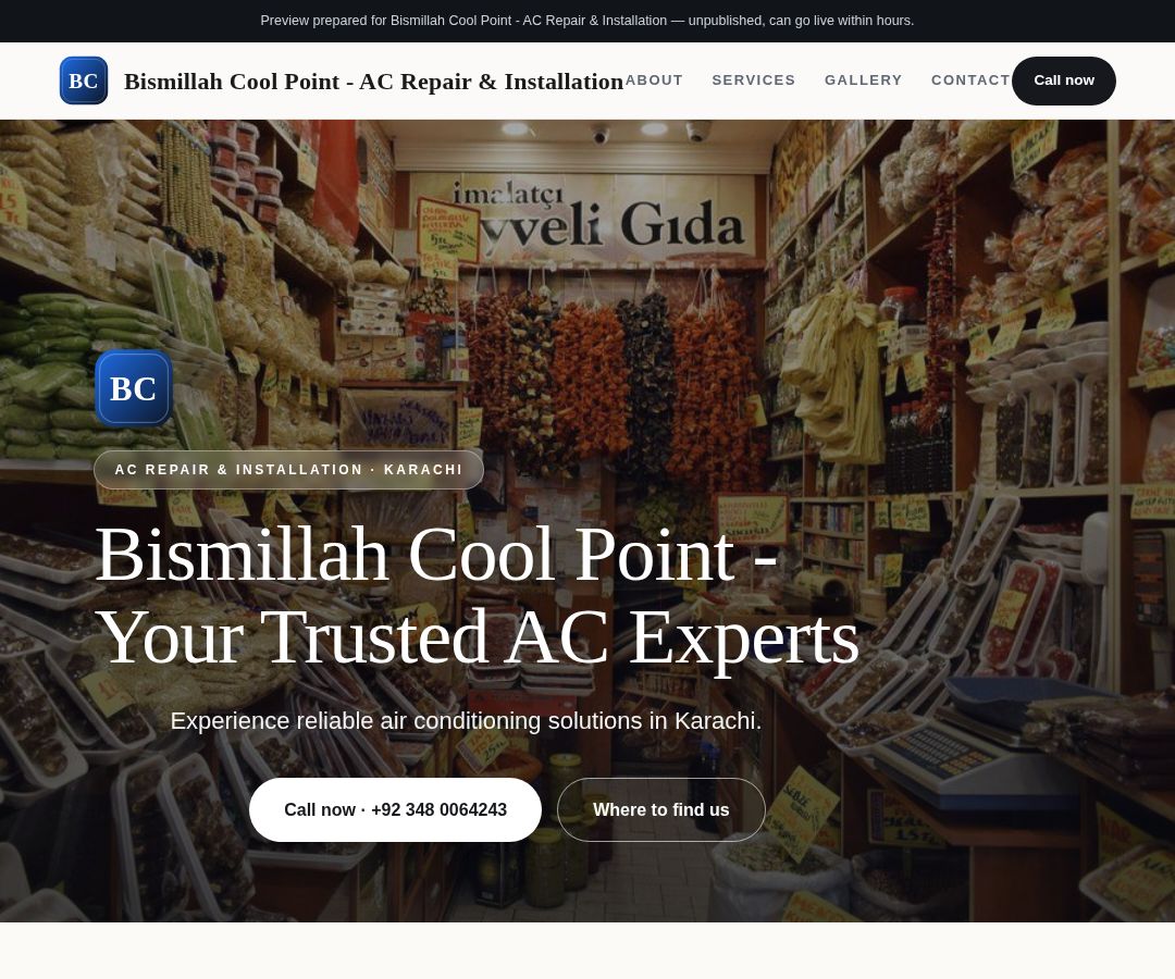Bismillah Cool Point - AC Repair & Installation