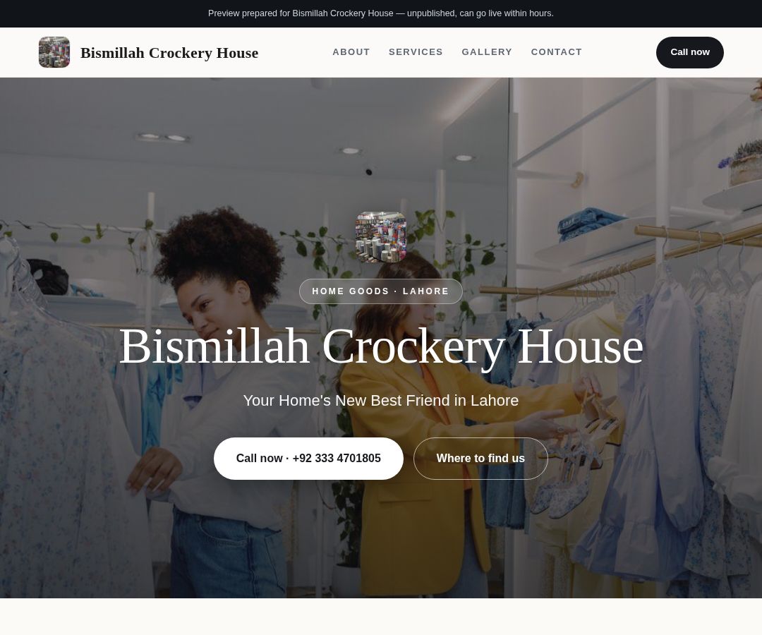 Bismillah Crockery House