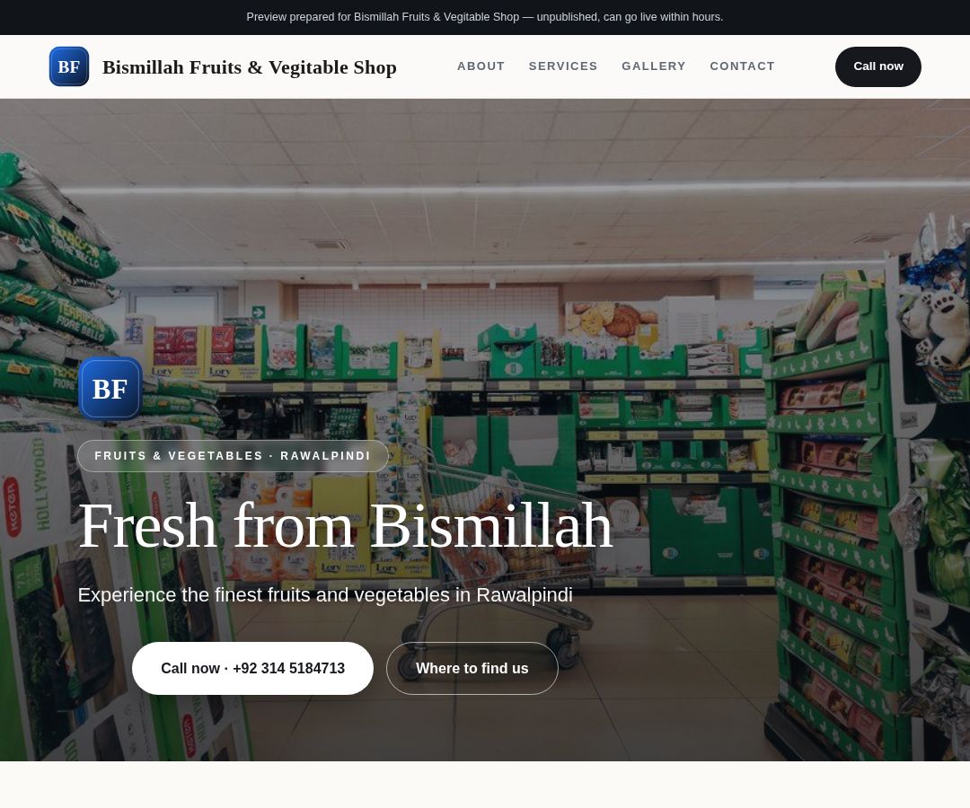 Bismillah Fruits & Vegitable Shop