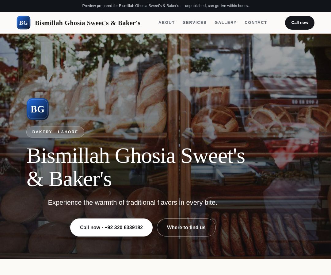 Bismillah Ghosia Sweet's & Baker's