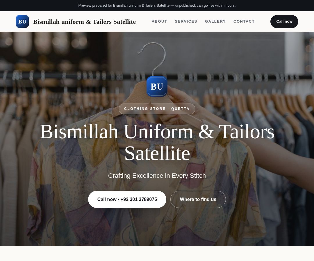 Bismillah uniform & Tailers Satellite