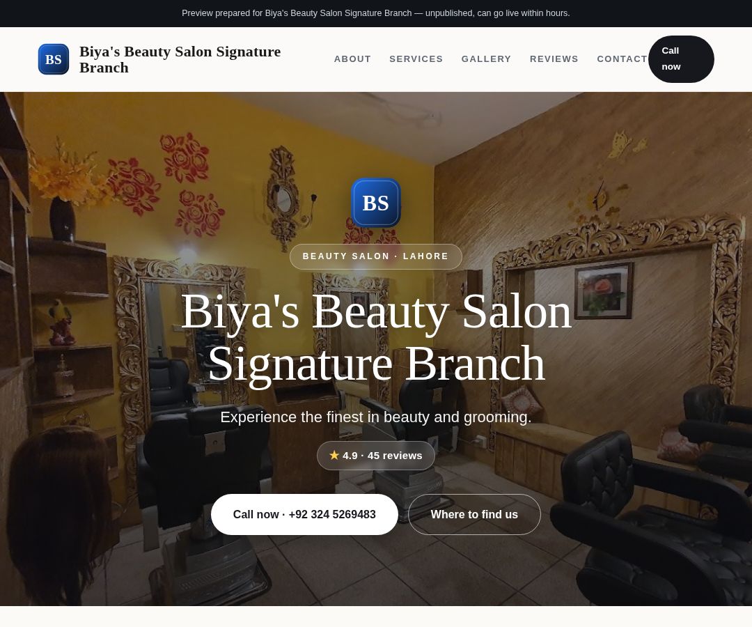 Biya's Beauty Salon Signature Branch