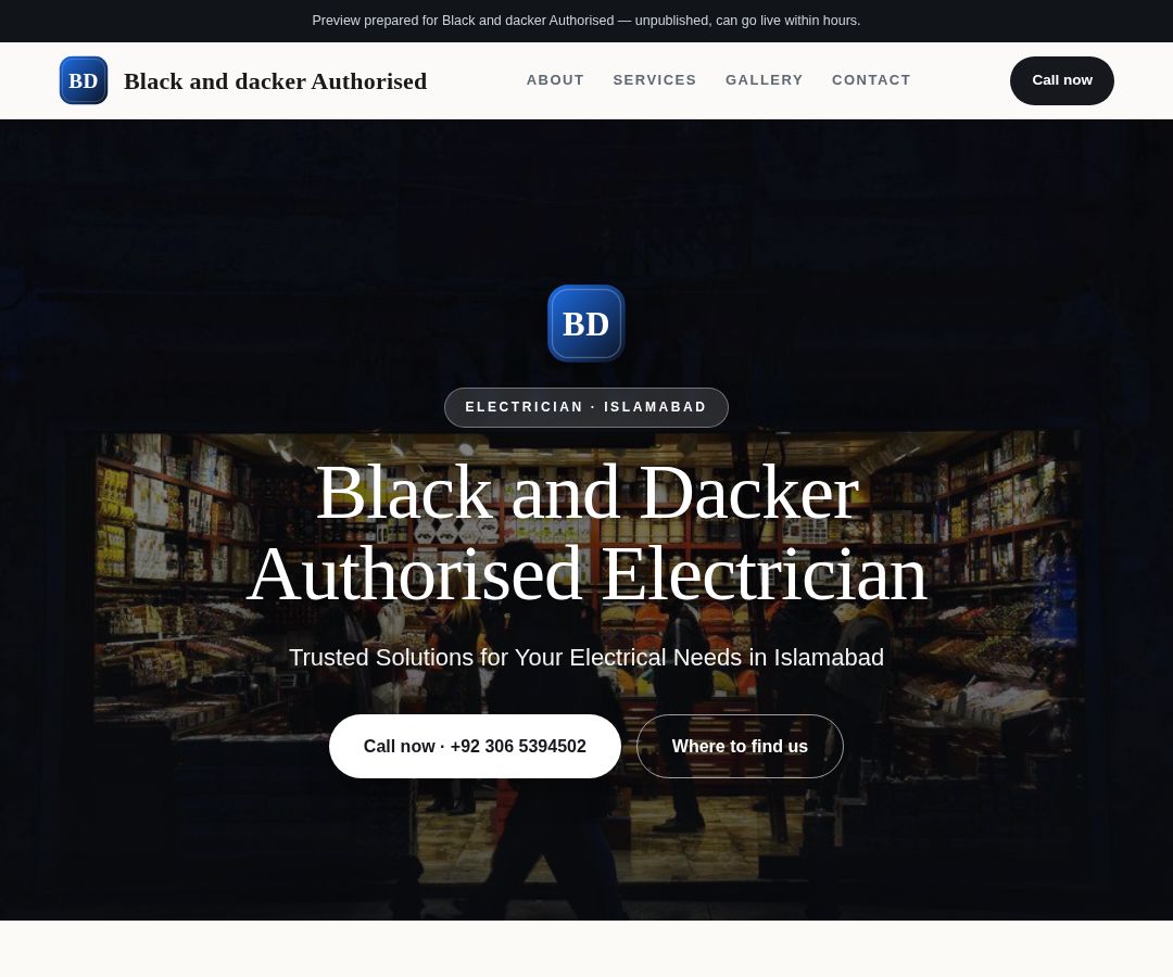 Black and dacker Authorised