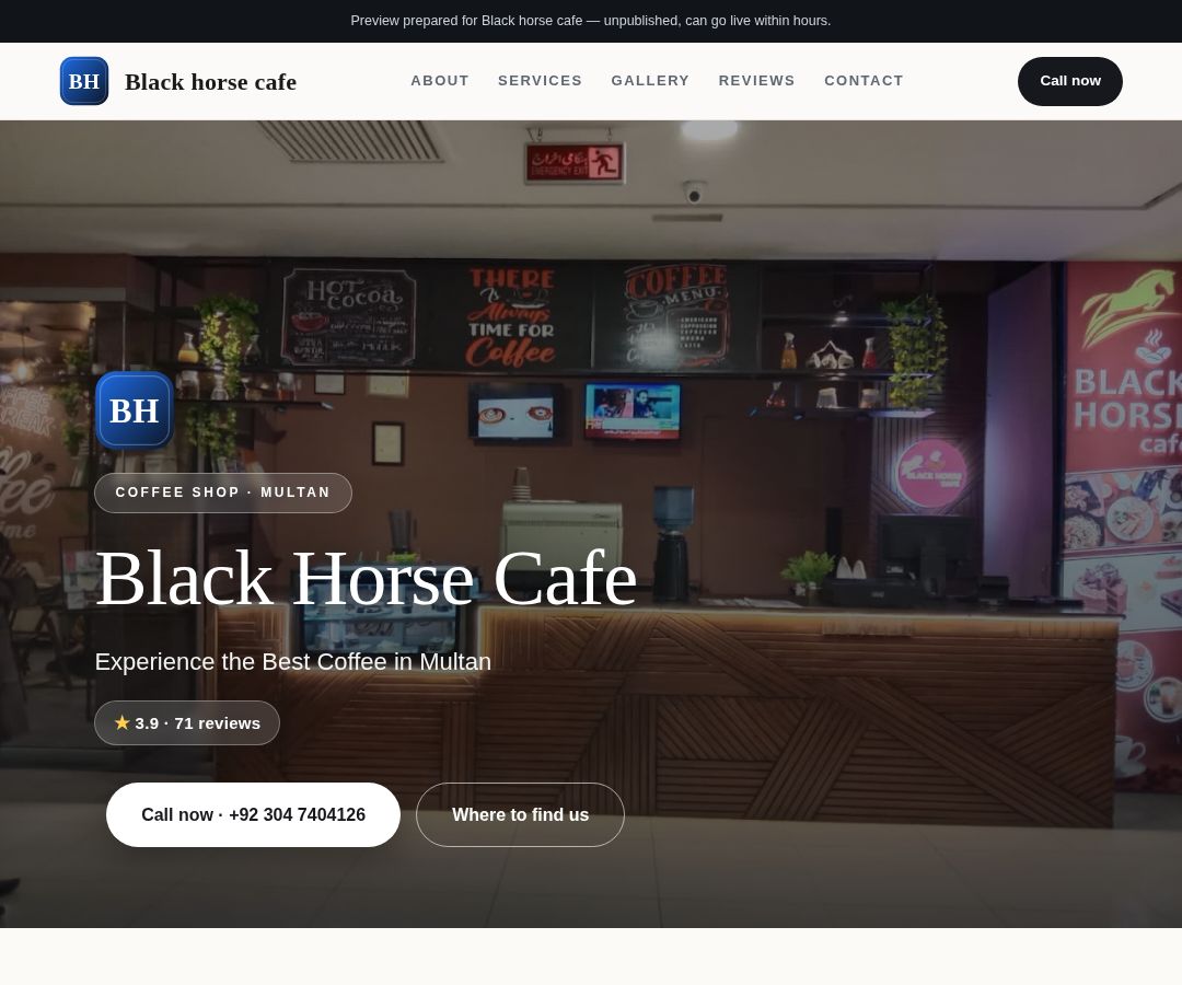 Black horse cafe