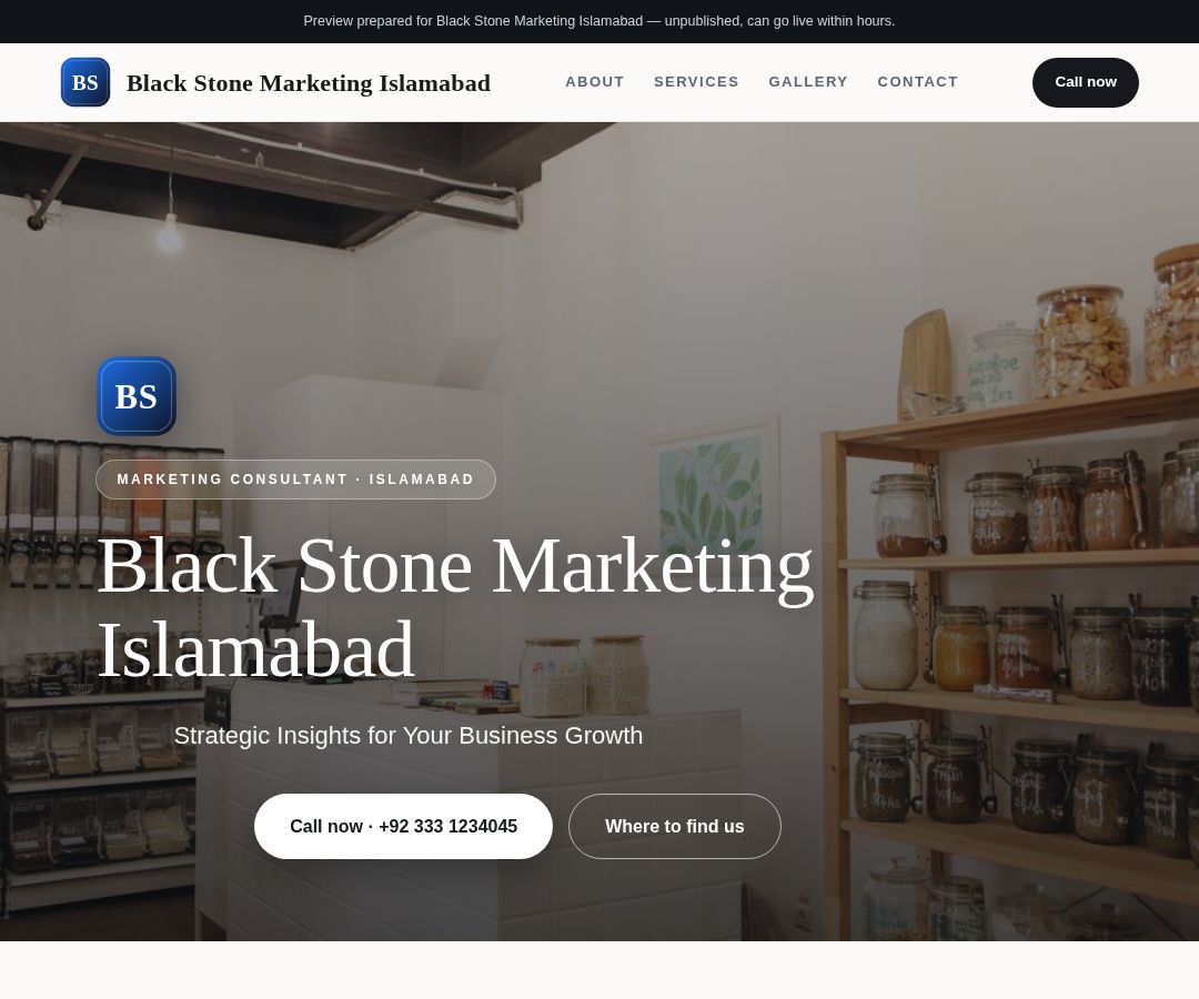 Black Stone Marketing Islamabad