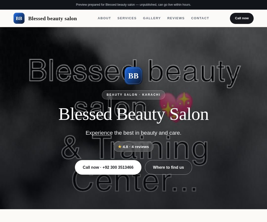 Blessed beauty salon