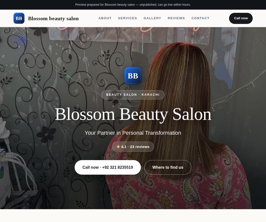 Blossom beauty salon
