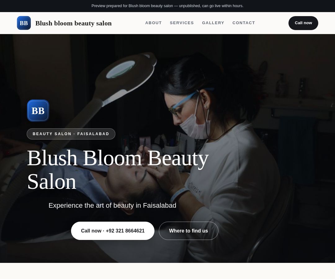 Blush bloom beauty salon
