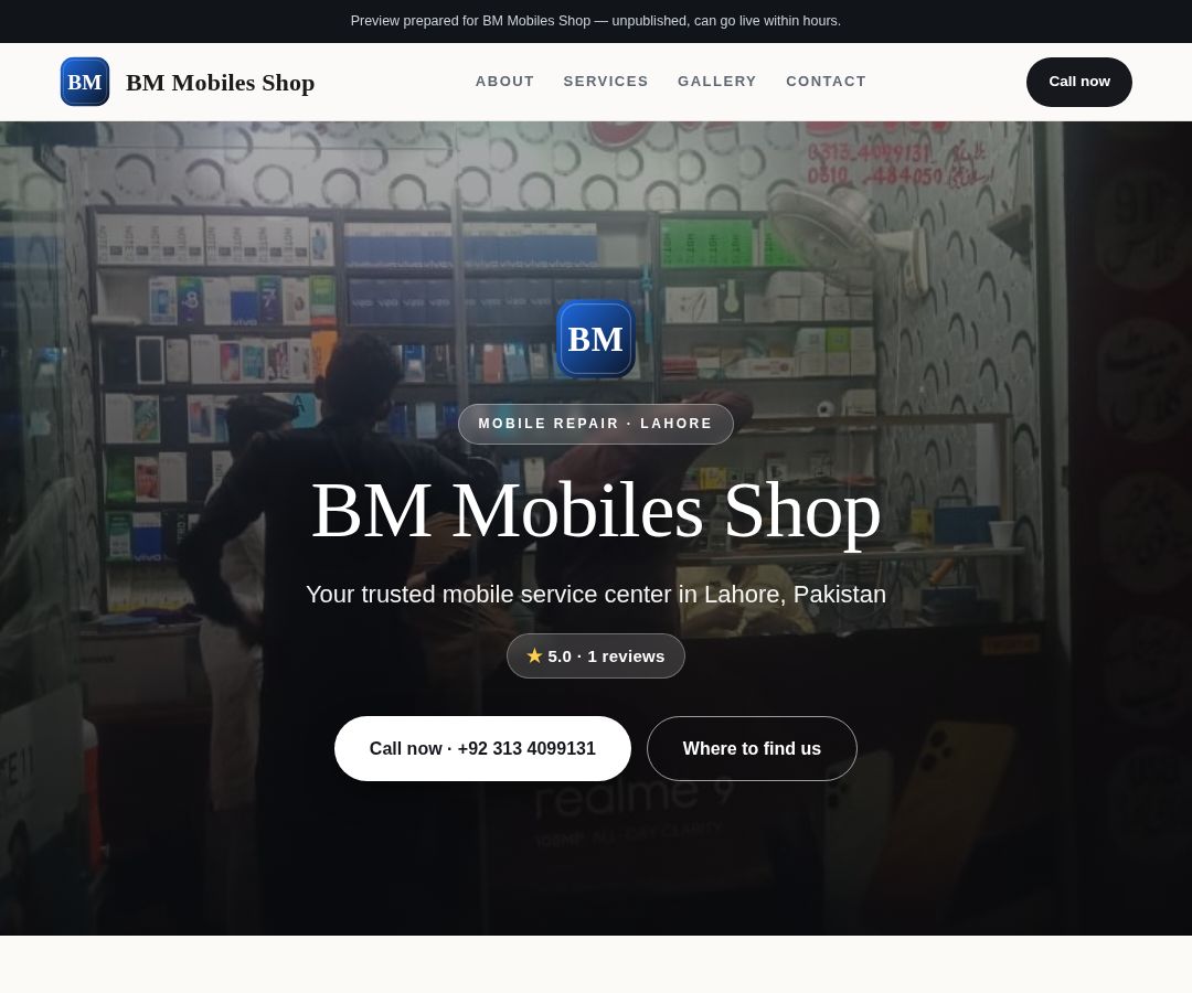 BM Mobiles Shop