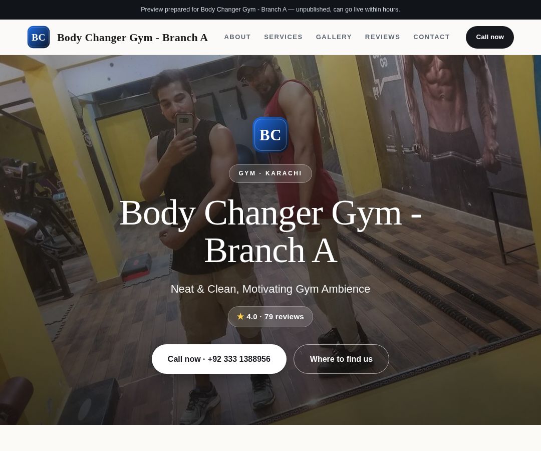 Body Changer Gym - Branch A
