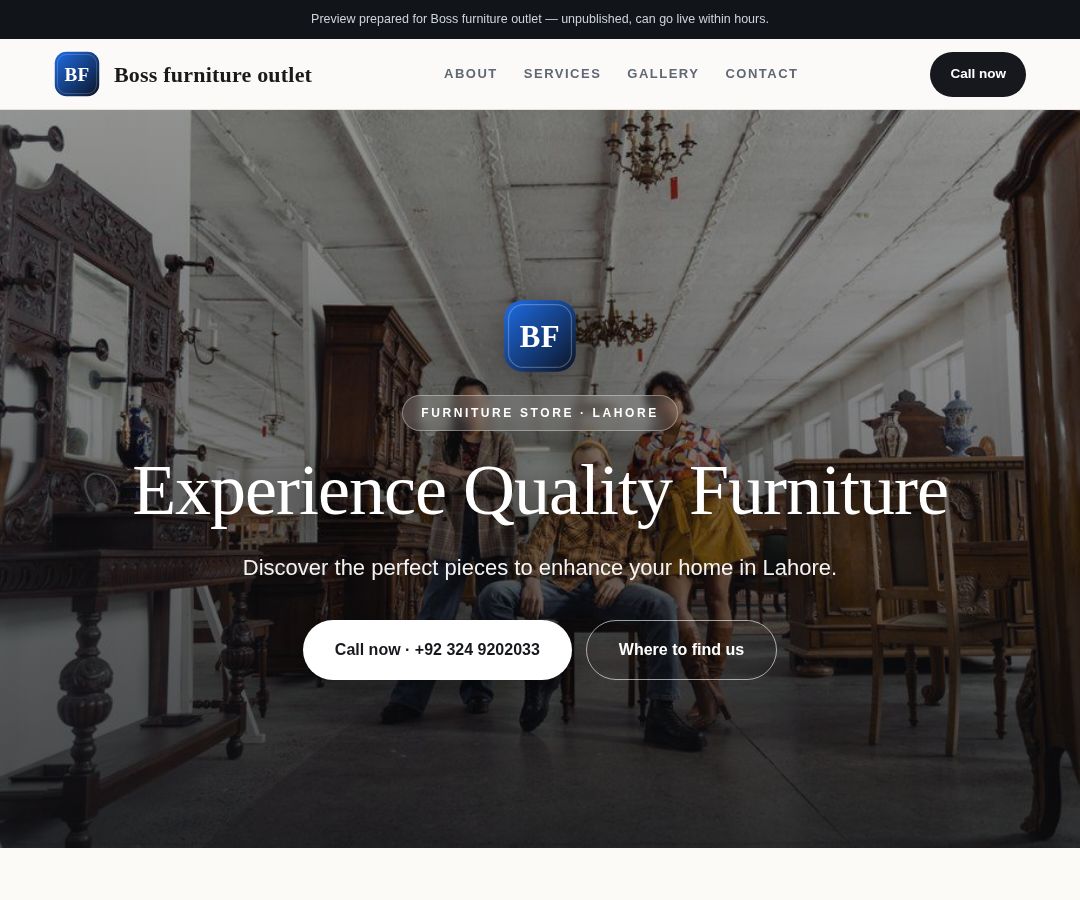 Boss furniture outlet