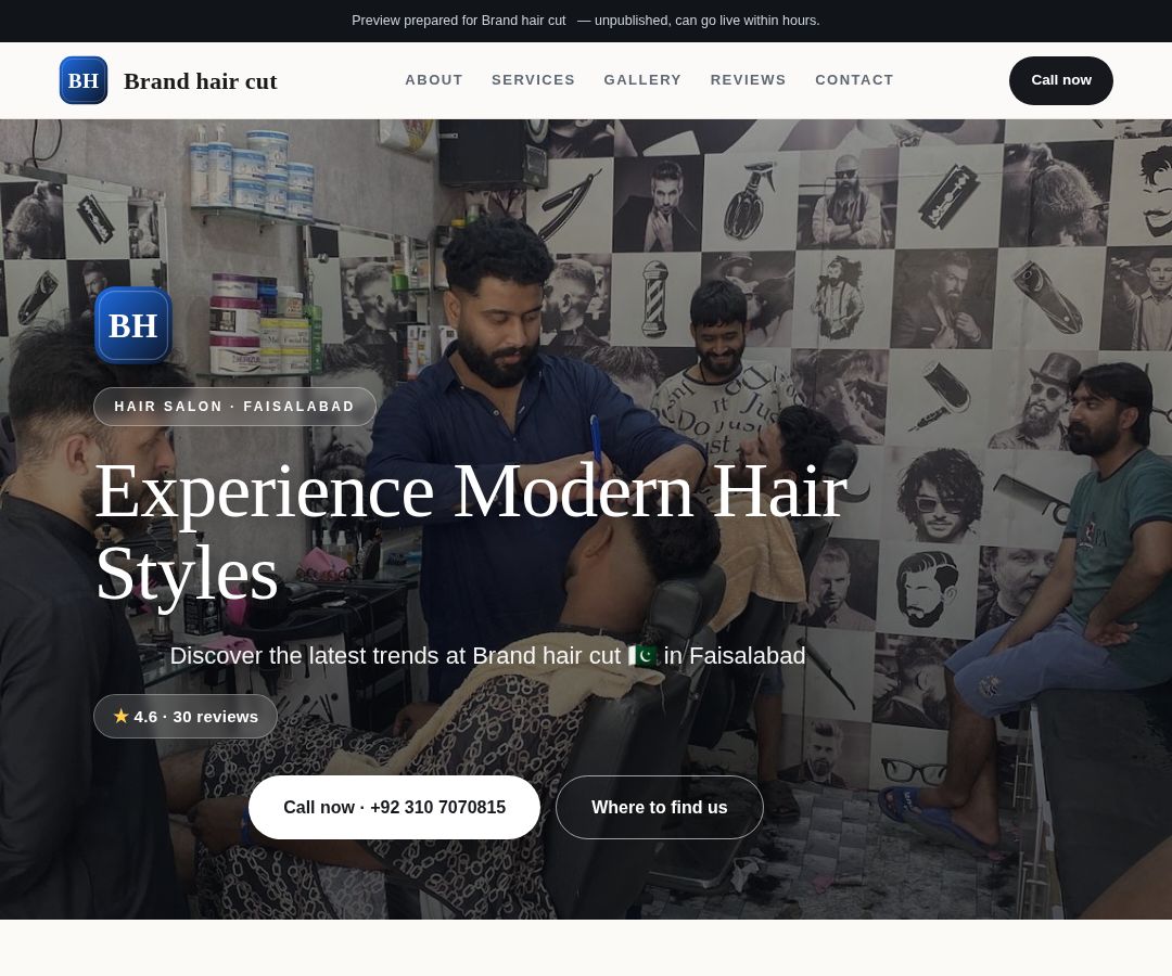 Brand hair cut ️ ️