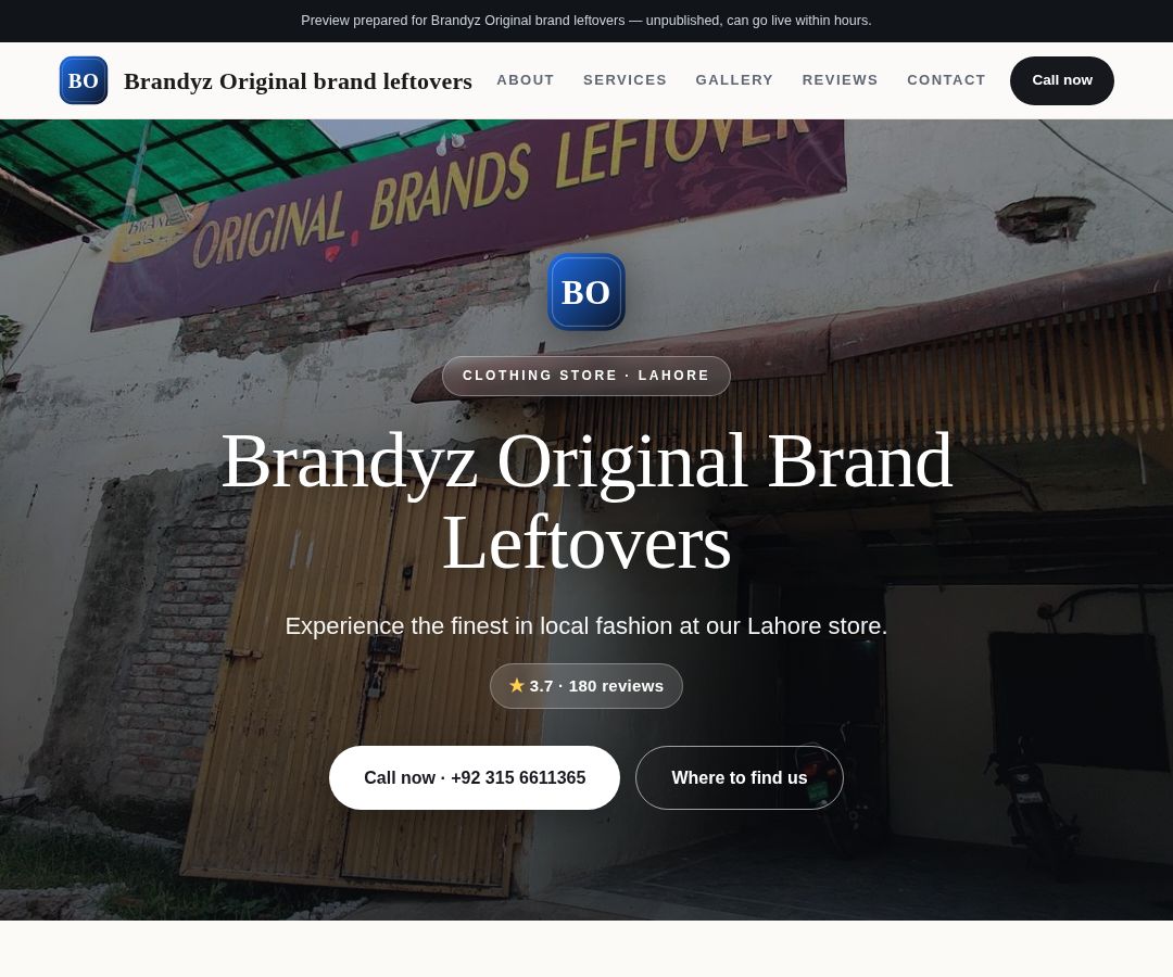 Brandyz Original brand leftovers