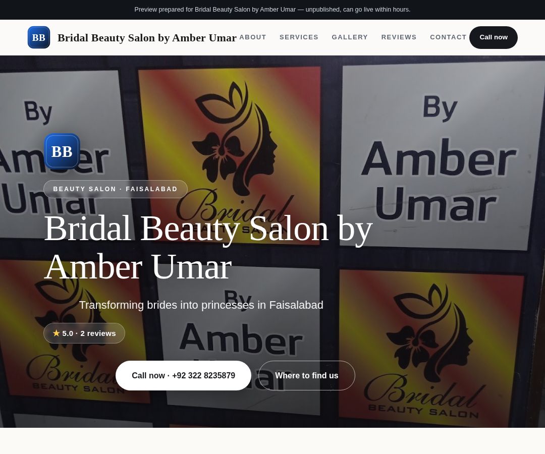 Bridal Beauty Salon by Amber Umar