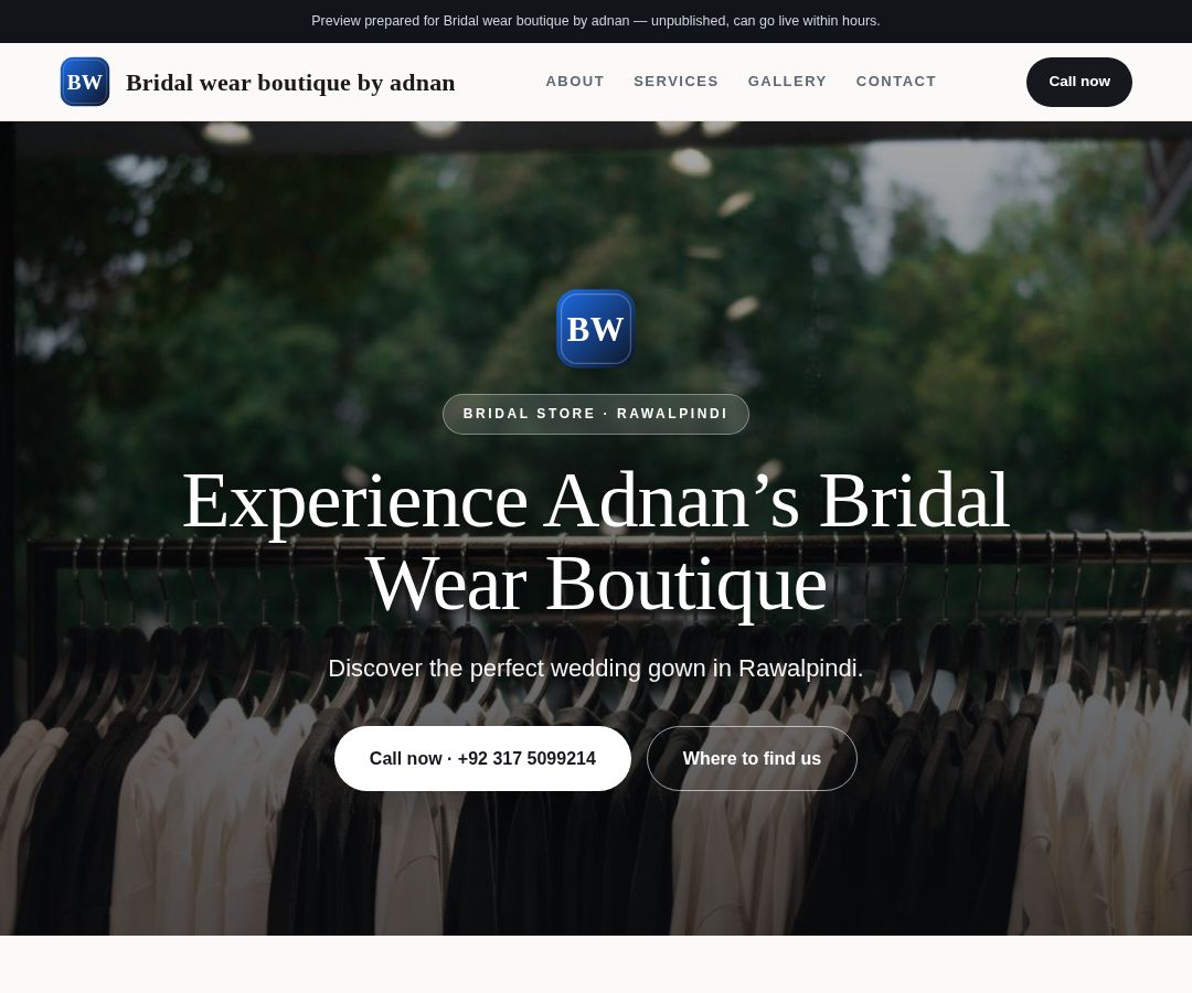 Bridal wear boutique by adnan