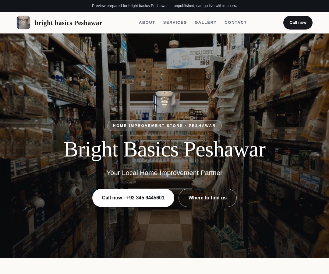 bright basics Peshawar