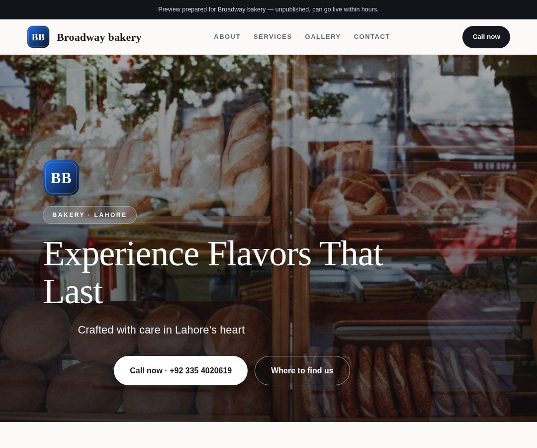 Broadway bakery