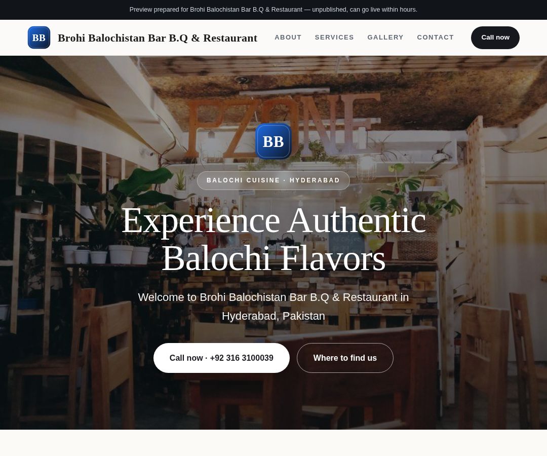 Brohi Balochistan Bar B.Q & Restaurant
