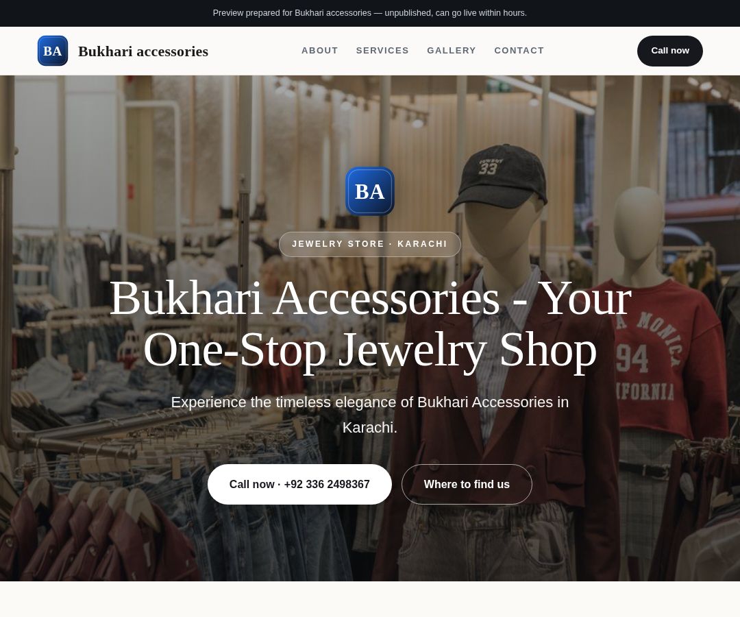Bukhari accessories