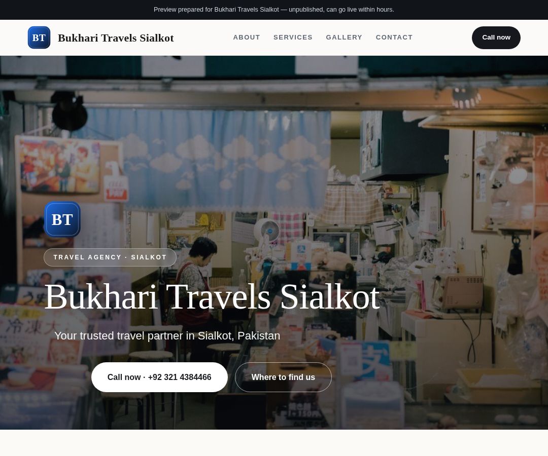 Bukhari Travels Sialkot
