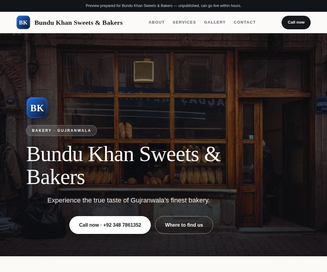 Bundu Khan Sweets & Bakers