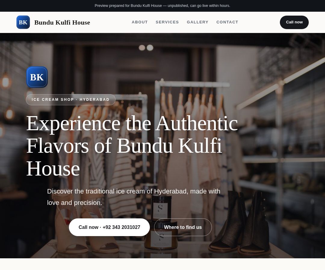 Bundu Kulfi House