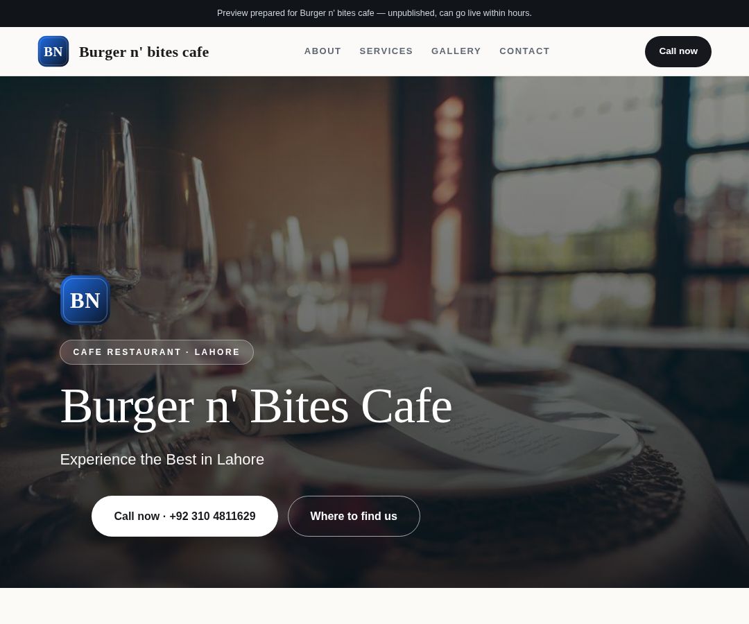 Burger n' bites cafe