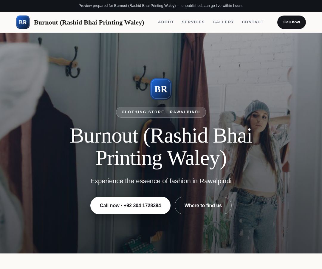 Burnout (Rashid Bhai Printing Waley)