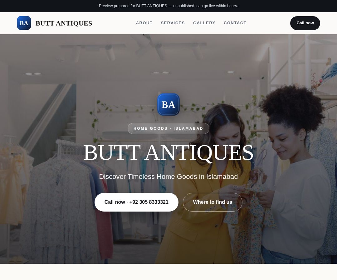 BUTT ANTIQUES