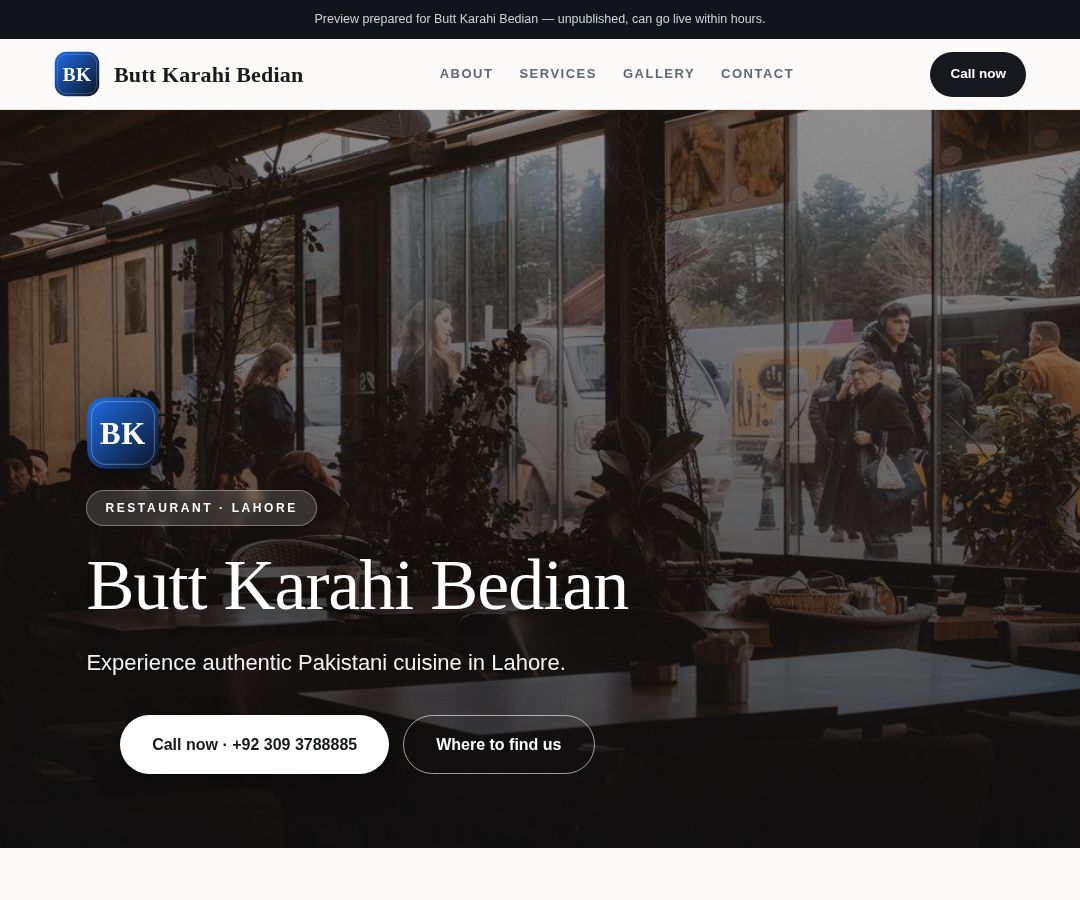 Butt Karahi Bedian