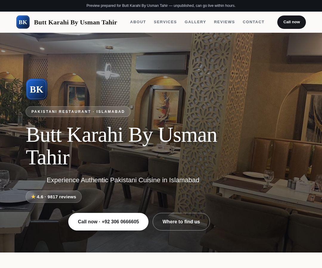 Butt Karahi By Usman Tahir
