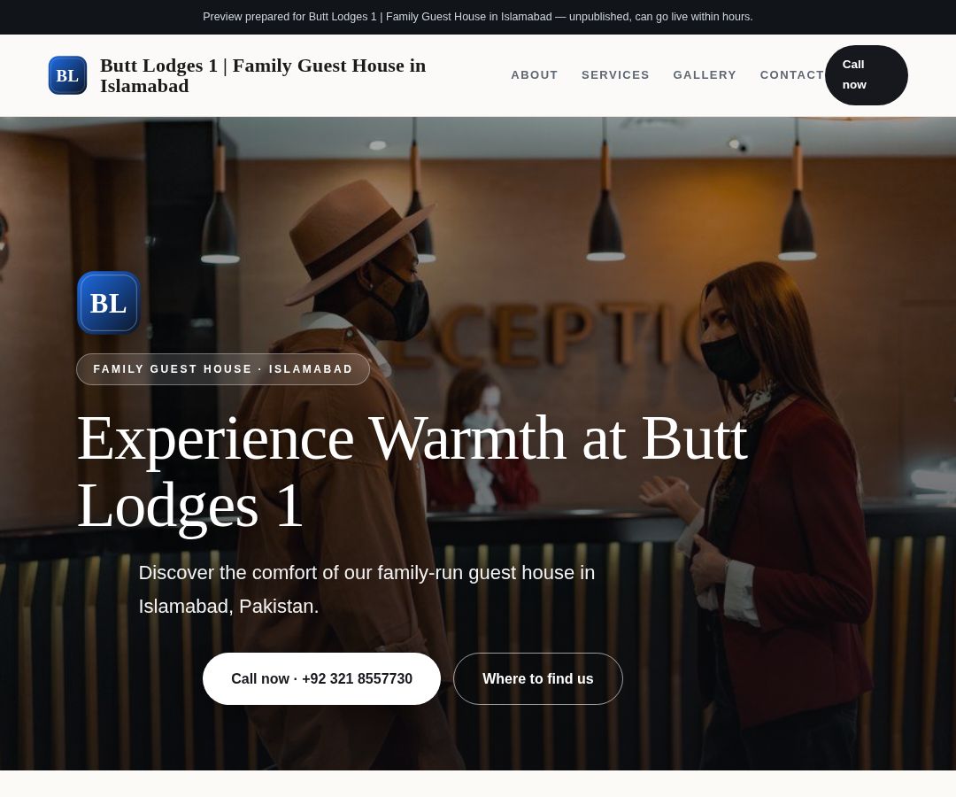Butt Lodges 1 | Family Guest House in Islamabad