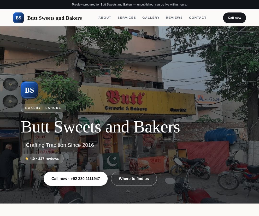 Butt Sweets and Bakers