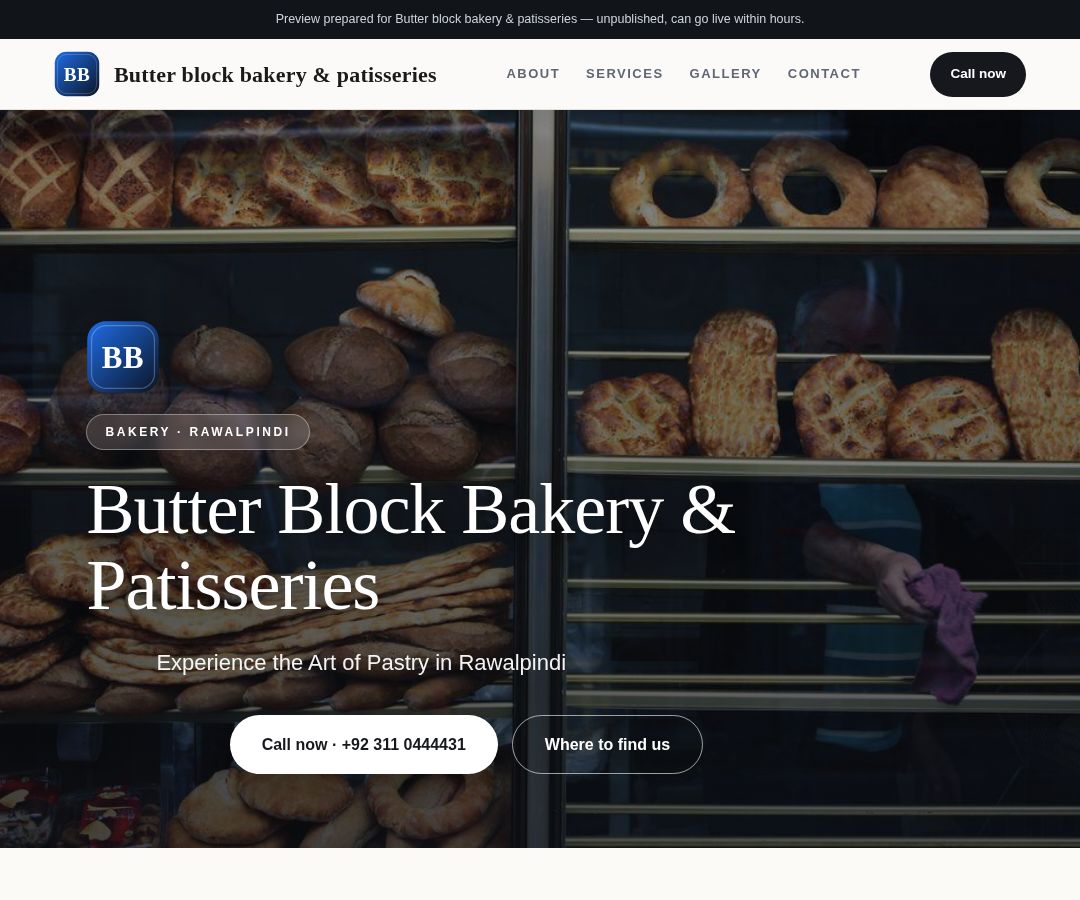 Butter block bakery & patisseries