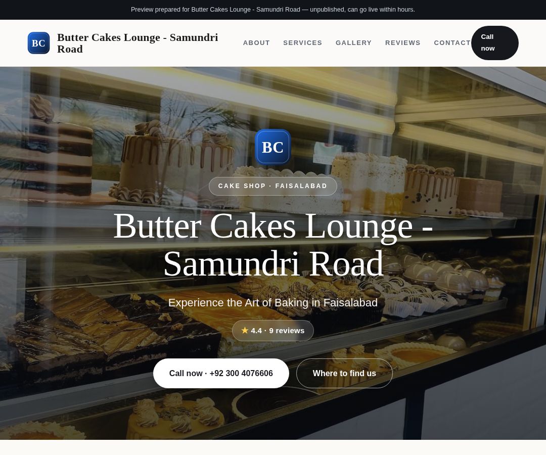 Butter Cakes Lounge - Samundri Road
