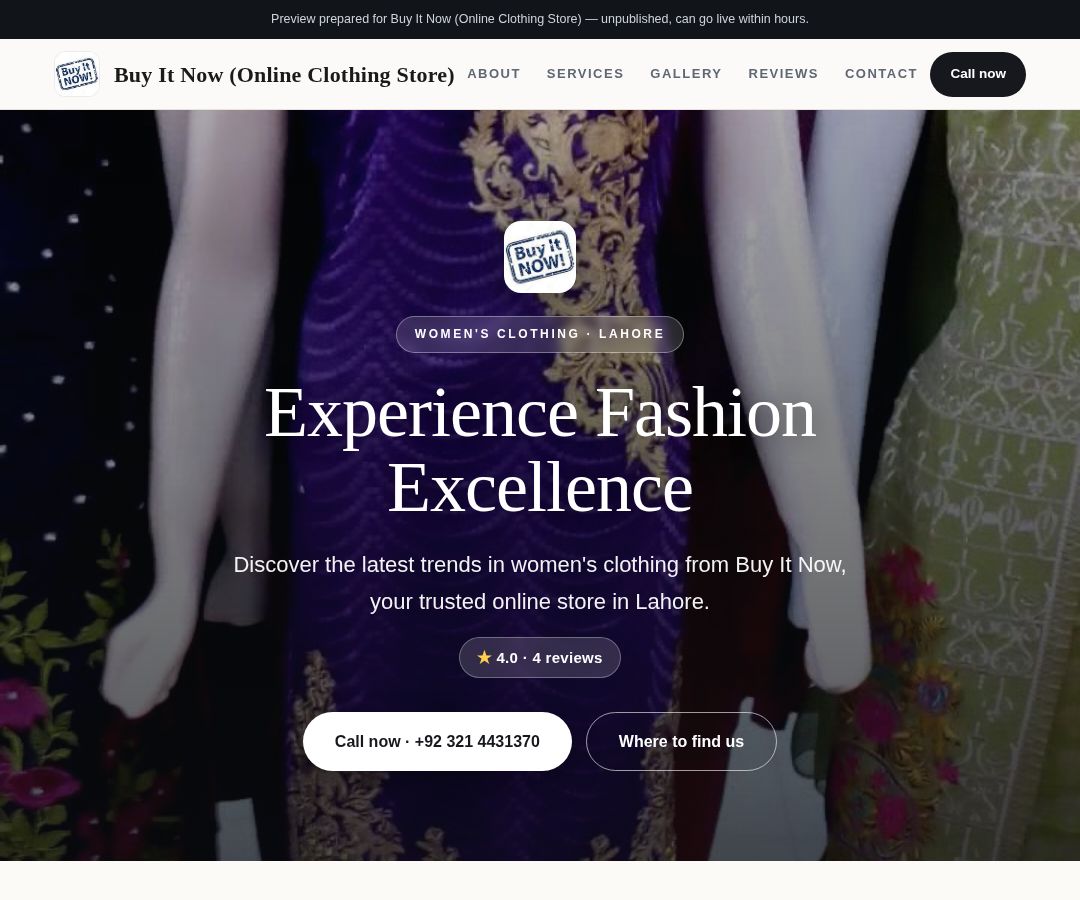 Buy It Now (Online Clothing Store)