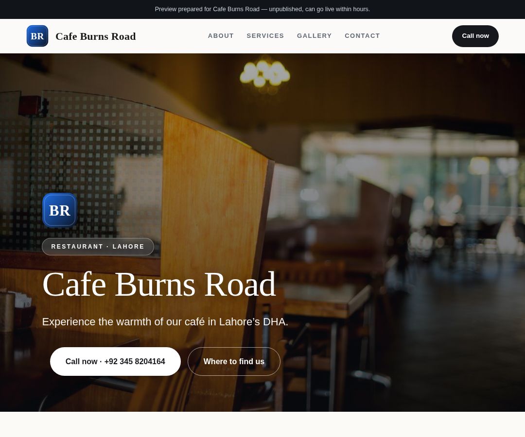Cafe Burns Road